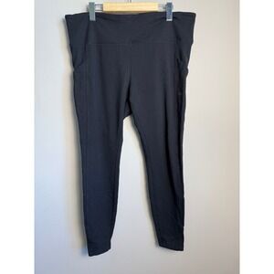 Max &‎ Mia High Rise Pocket Leggings XXL Black Athleisure Gorpcore Minimalist